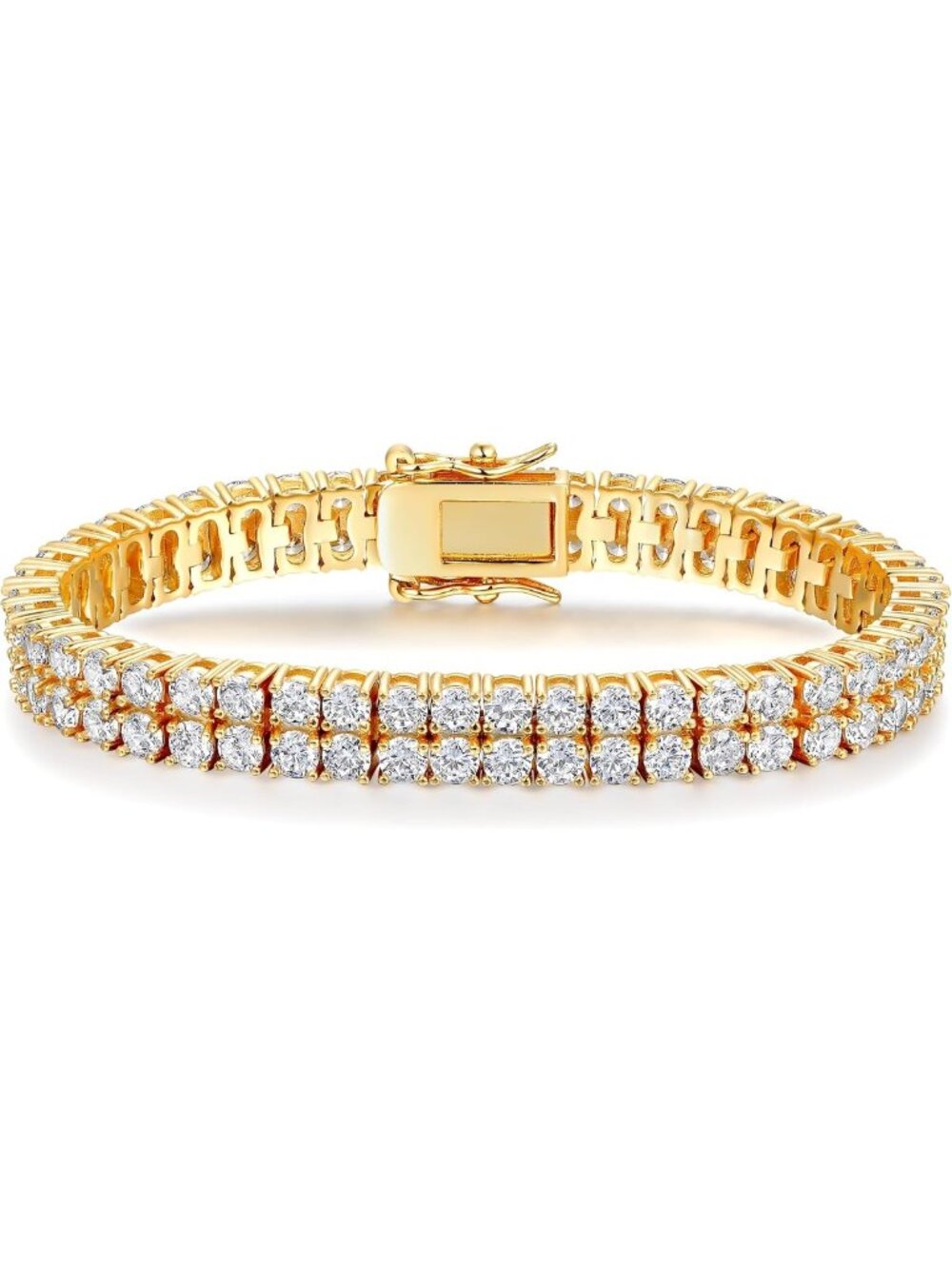 Stunning 2 & 3 Row Round Cut Cubic Zirconia Tennis Bracelets - Sparkling Jewelry